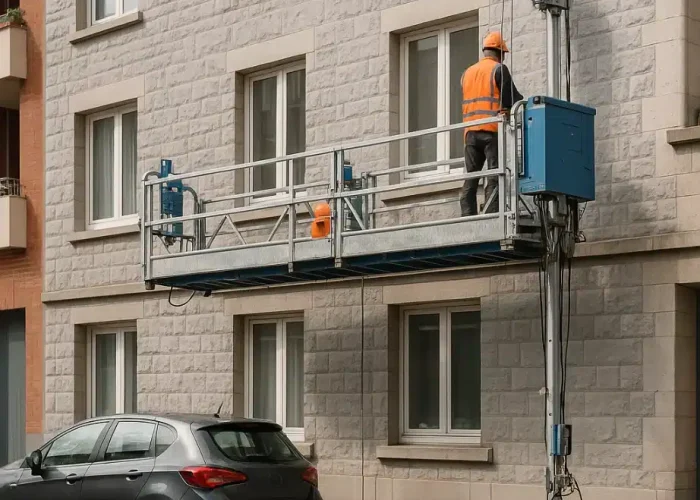 alquiler andamios colgantes motorizados
